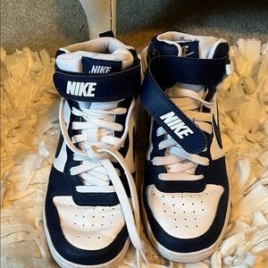 Nike Kids High-Top Sneakers - Blue and White